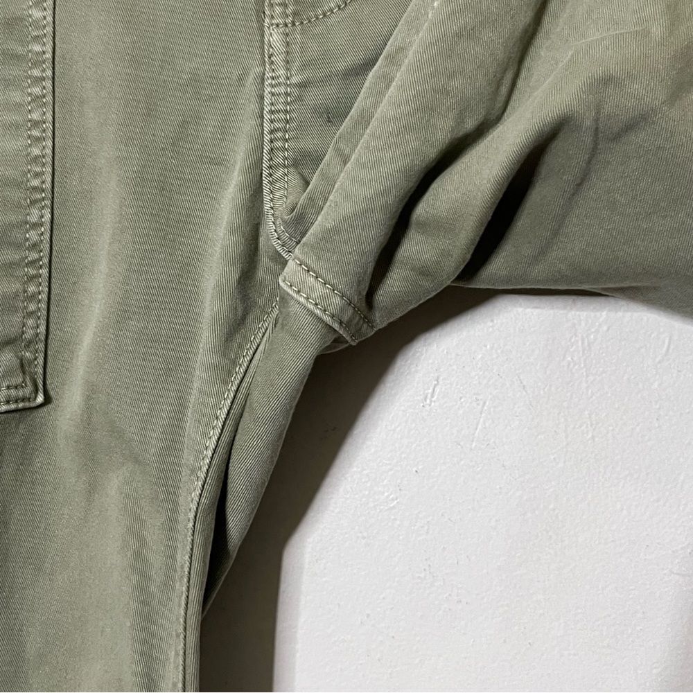 Frame Trapunto Moto Pants Washed Aloe Green Zip Hem Utility Jogger Women 27 - Picture 10 of 12